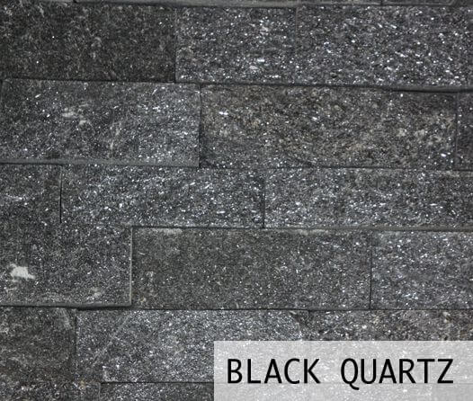 STACKED PANEL BLACK QUARTZ 600X150X10-20