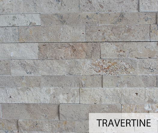 STACKED PANEL TRAVERTINE 600X150X10-20