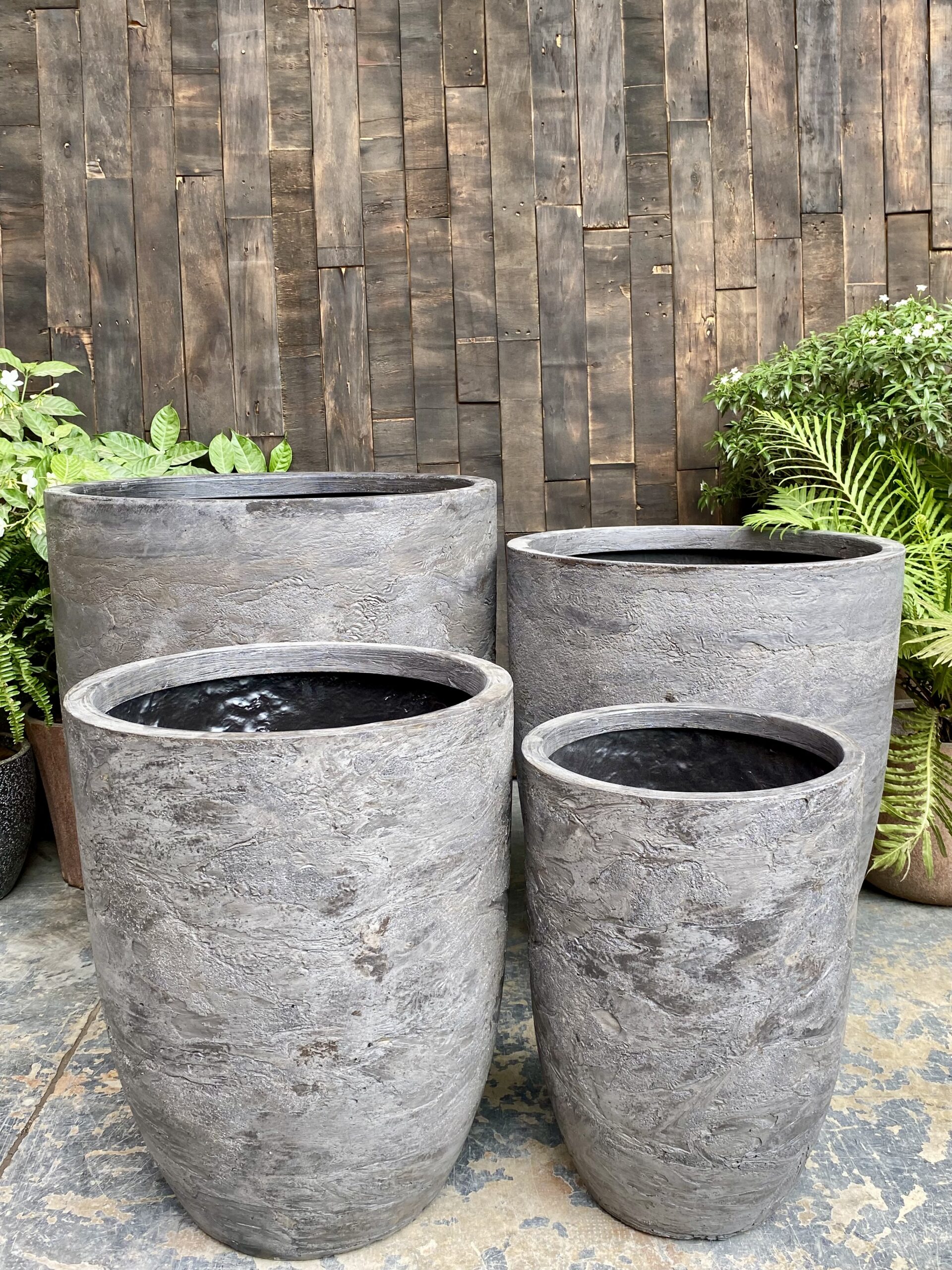 CHAMBERS U POT SET GREY PIETRA SEASONAL