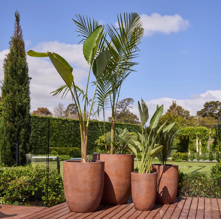 CHAMBERS U POT SET RUST SEASONAL