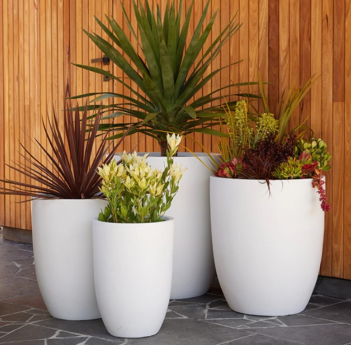 CHAMBERS U POT SET PURE WHITE SEASONAL