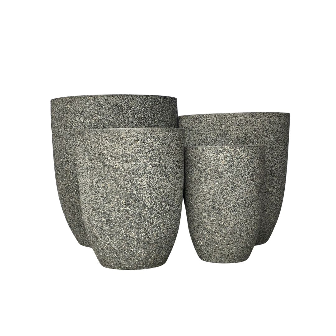 CHAMBERS U POT SET DRK GRY PEB  SEASONAL