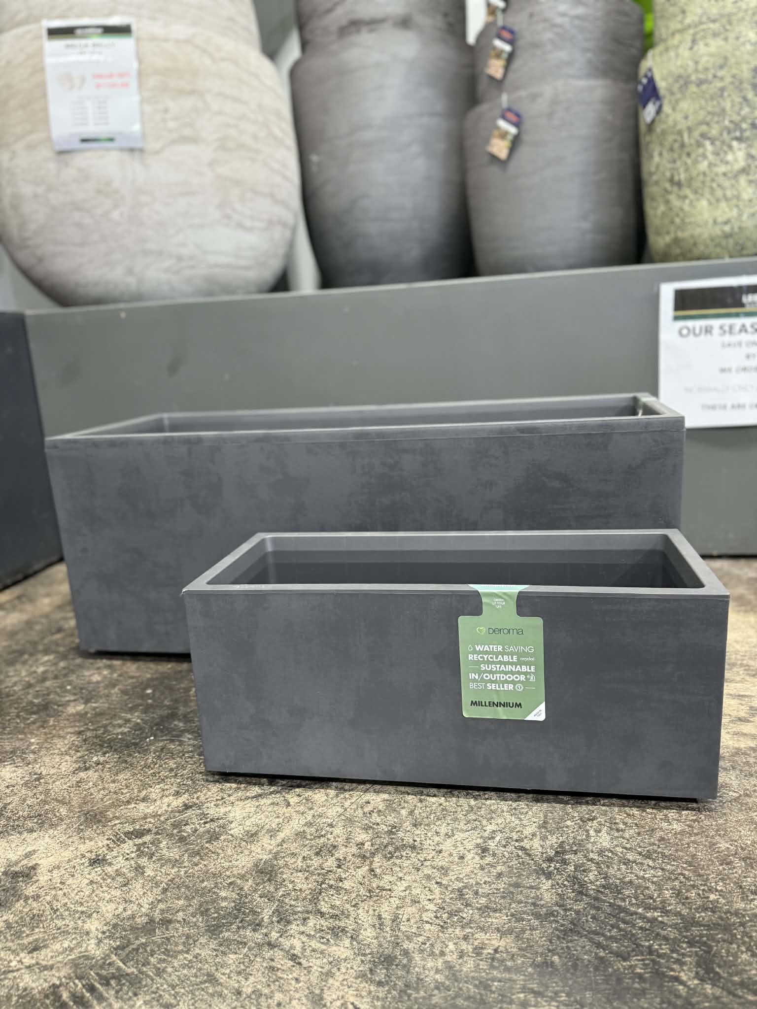 MILLENIUM TROUGH ANTHRACITE SET OF 2
