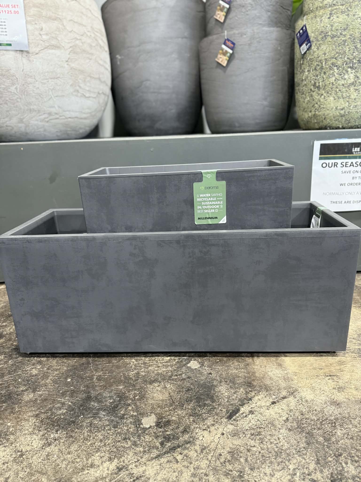 MILLENIUM TROUGH ANTHRACITE SET OF 2 - Image 6