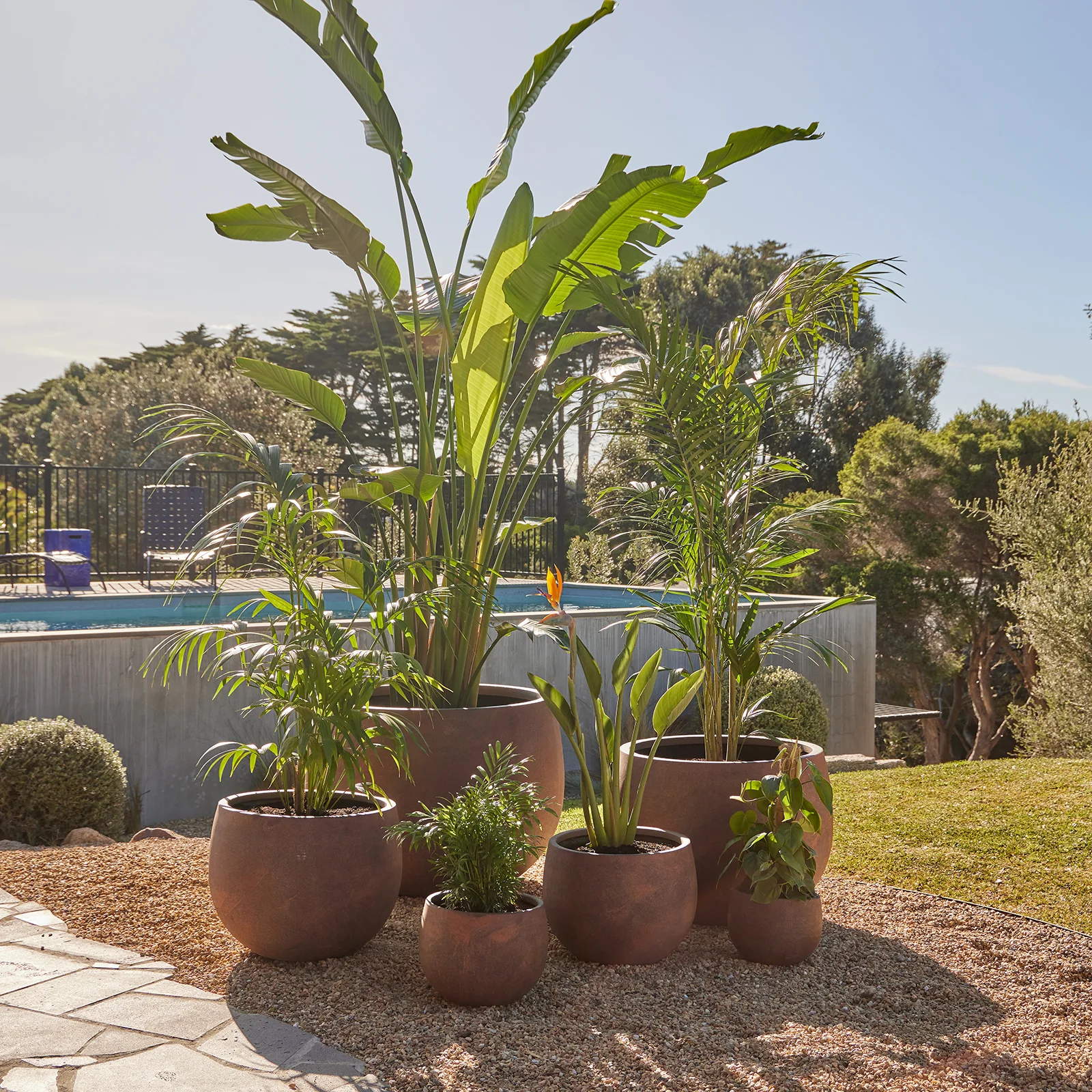 MEGA BELLY POTS RUST SET OF 6