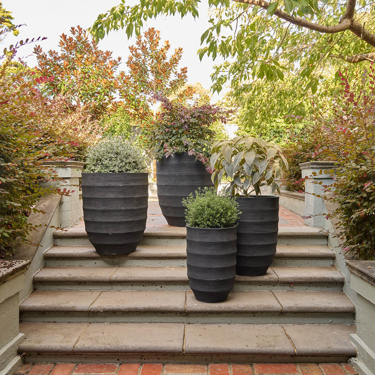 HORIZONS U POT SET SEASONAL BLACK