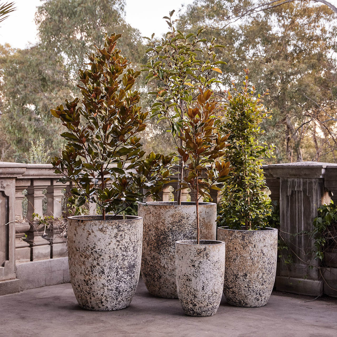 CHAMBERS U POT SET ATLANTIC WHT SEASONAL