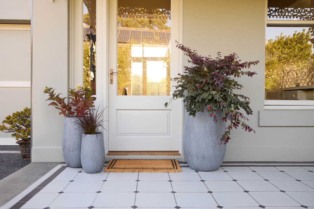 SLATE U POT SET GREY SEASONAL