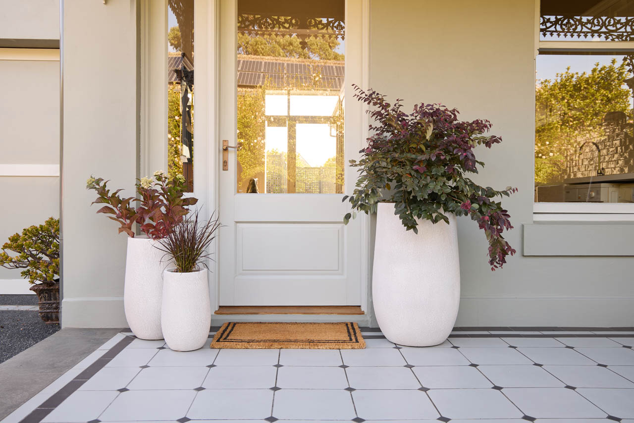 SLATE U POT SET WHITE SEASONAL