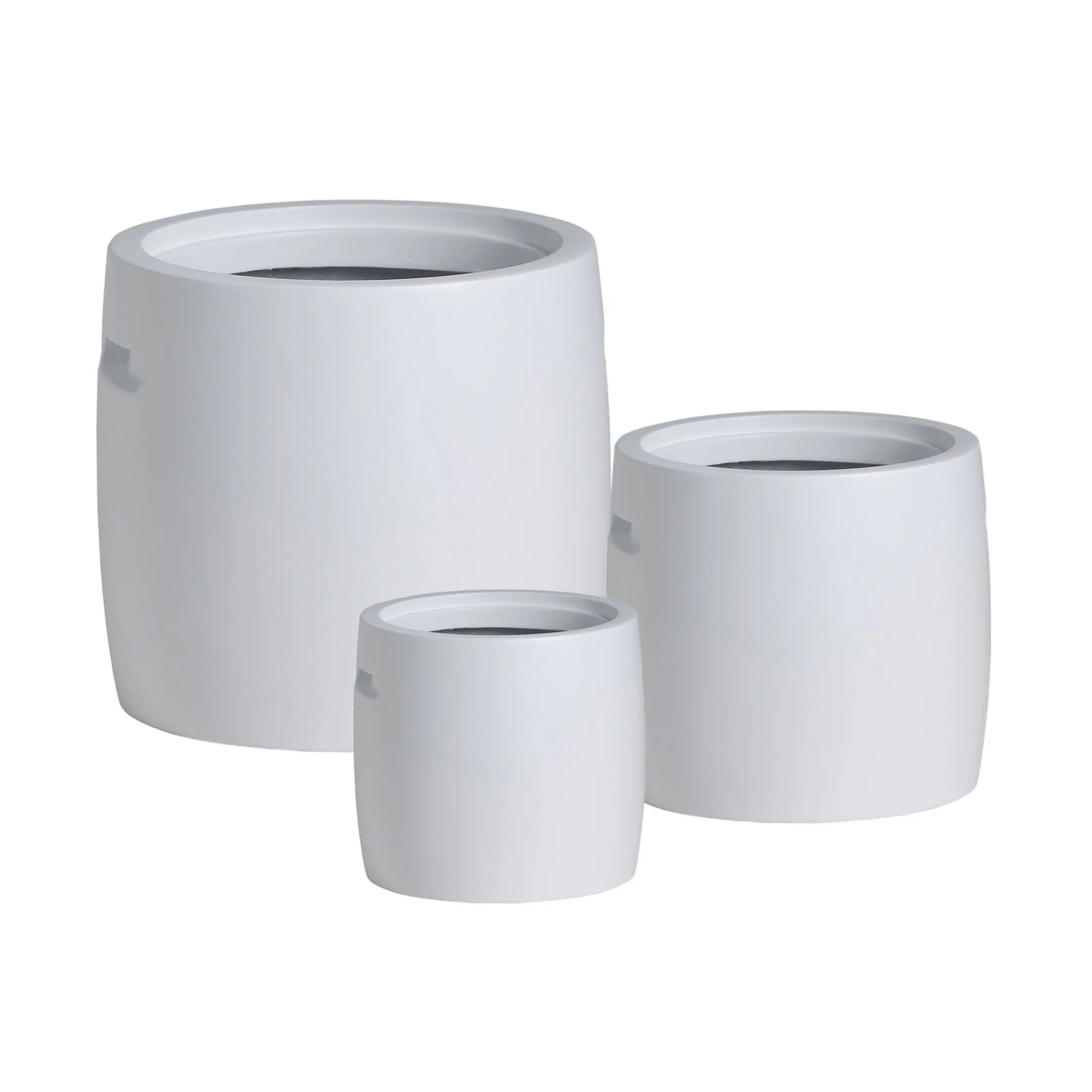 ELM LIGHTWEIGHT CYLYLINDER SET OF 3 WHITE