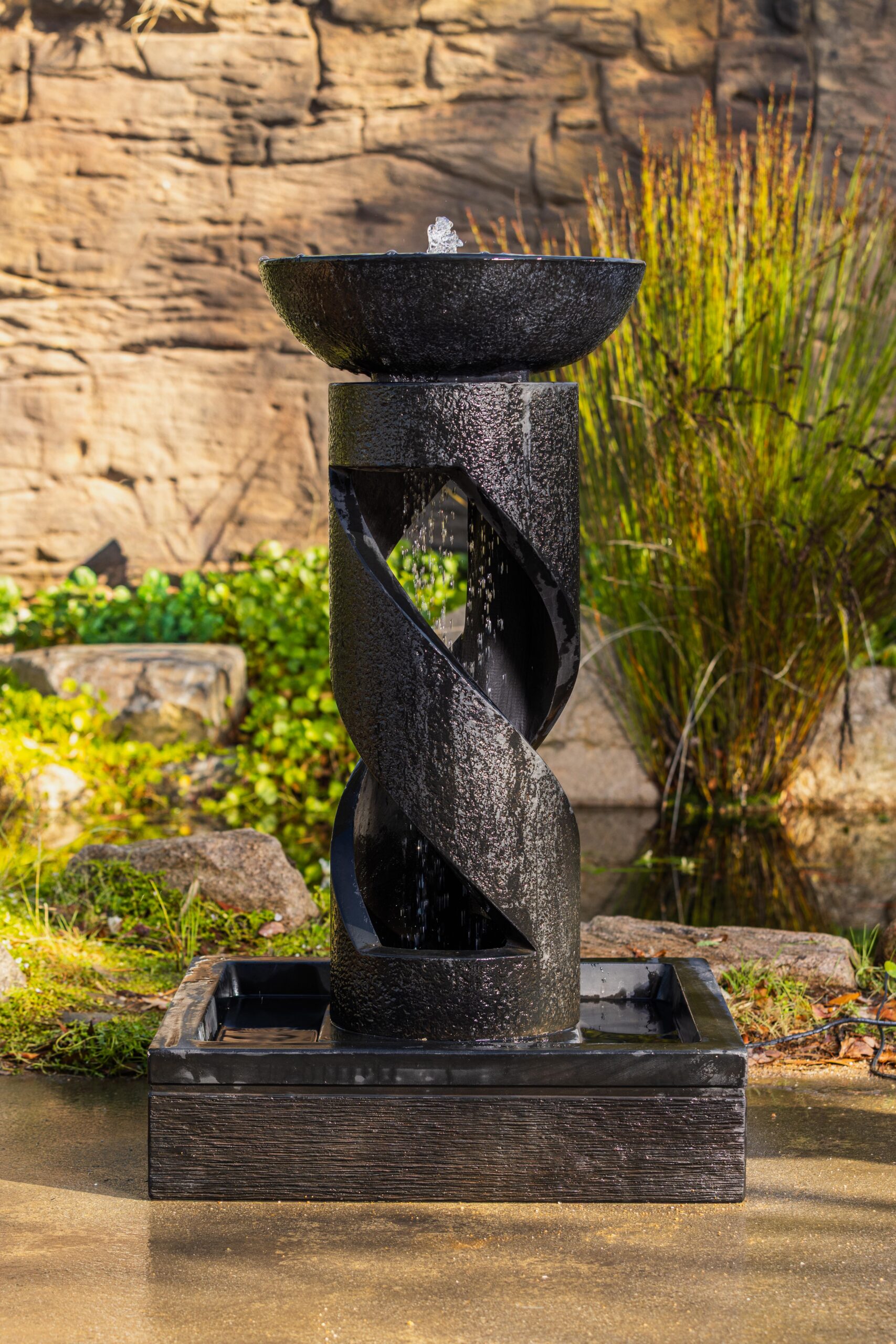 TWIRL BOWL FOUNTAIN CHARCOAL