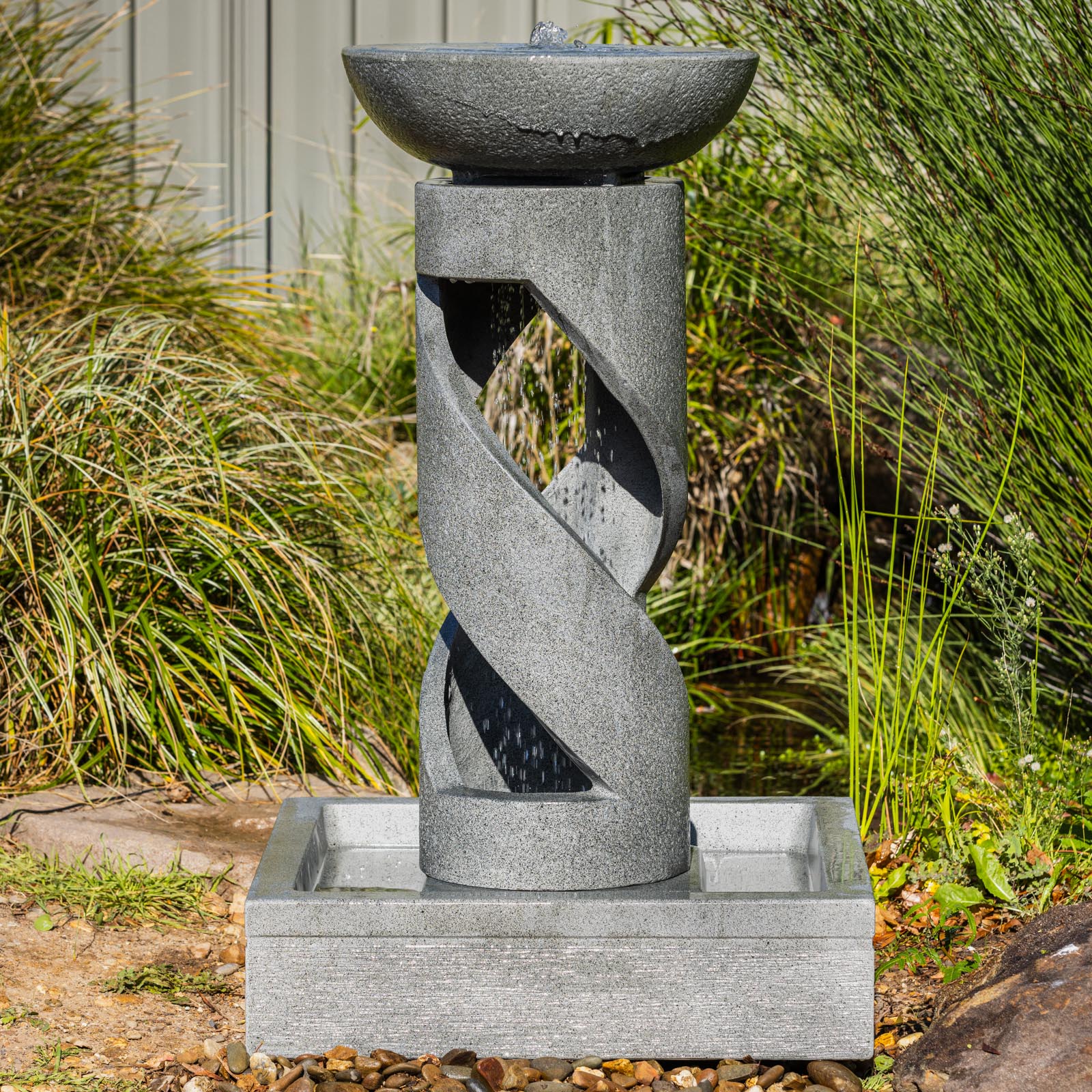 TWIRL BOWL FOUNTAIN GREY