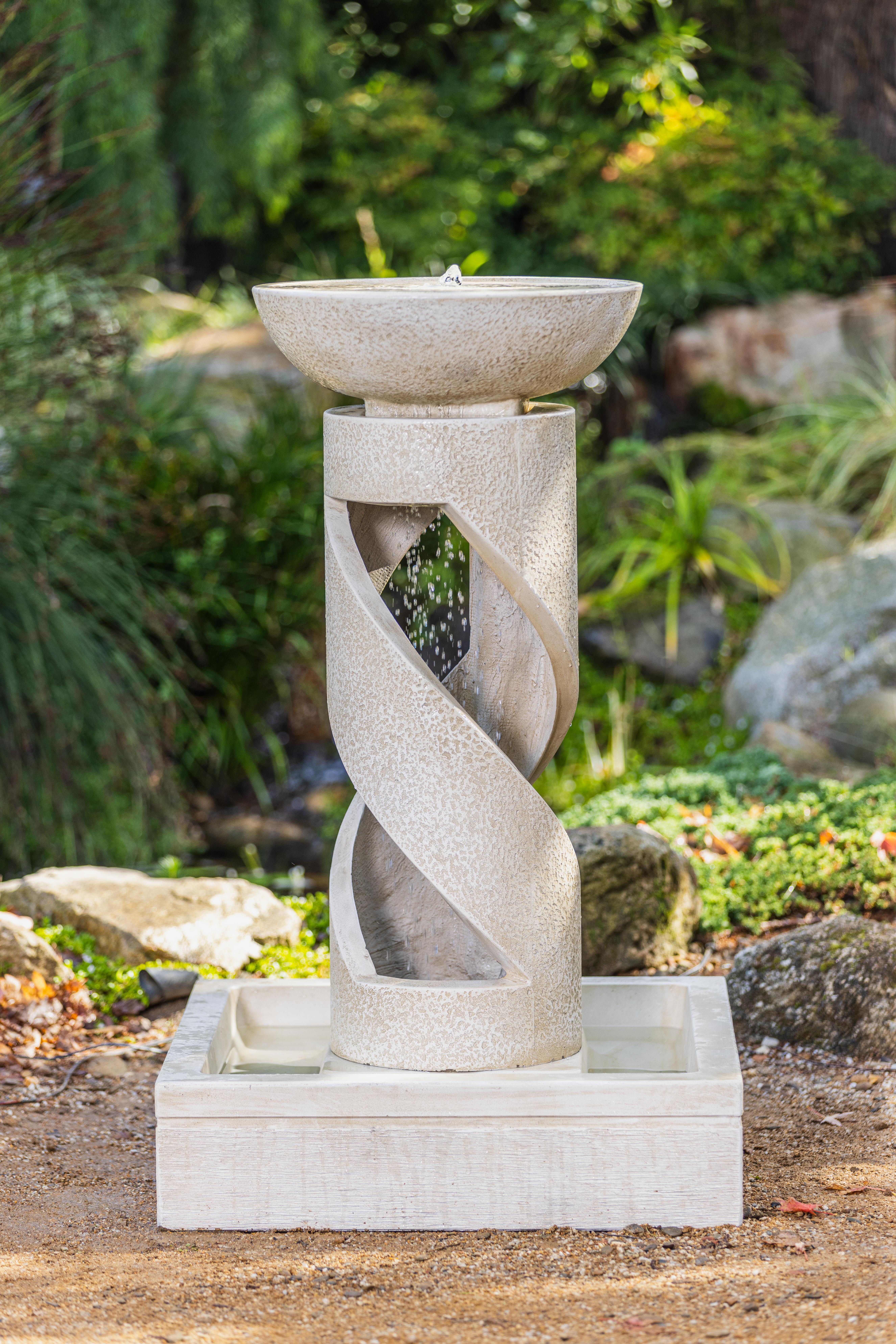 TWIRL BOWL FOUNTAIN SANDSTONE